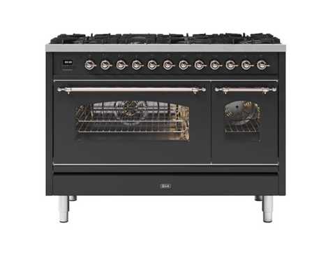 Ilve 120cm Milano 8 Burner Double Oven Dual Fuel Range Cooker