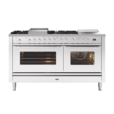 Ilve 150cm Roma 7 Gas Burners and Coup De Feu Dual Fuel Range Cooker
