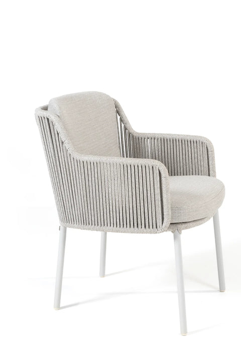 4 Seasons Outdoor Bernini Dining Chair Frozen With 2 Cushions
