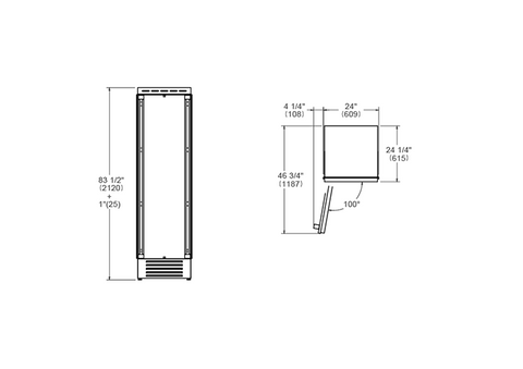 Bertazzoni 60 cm Built-in Freezer Column Panel Ready