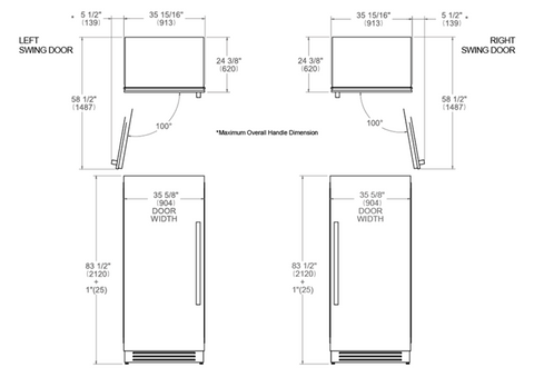 Bertazzoni 90 cm Built-in Refrigerator Column Stainless Steel