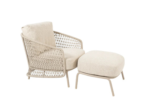 4 Seasons Outdoor Puccini Footstool Latte