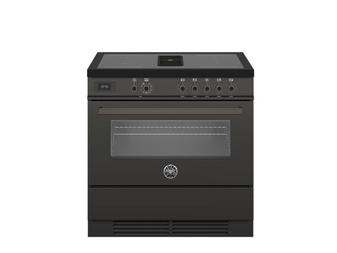 Bertazzoni Professional Series 90 cm Air-Tec cooker with induction top and integrated hood, electronic oven