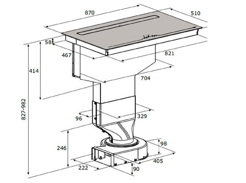 Bertazzoni 90cm Induction Hob with Integrated Hood - Modern Series