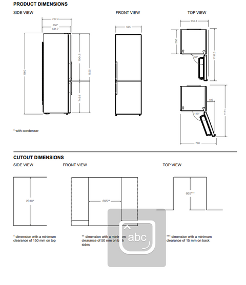 Bertazzoni Professional Series 60cm Freestanding Bottom Mount Refrigerator- Stainless Steel