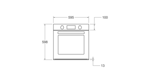 Bertazzoni Modern Series 60cm Electric Built-in oven LCD display - Black Glass