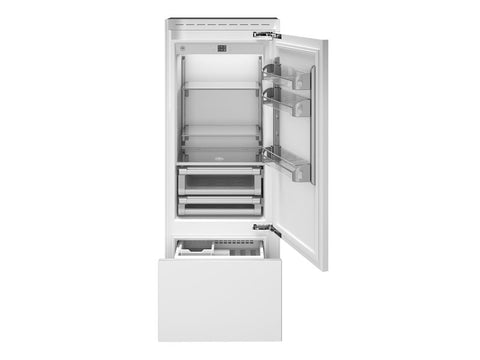 Bertazzoni 75 cm Built-In Premium Fridge Freezer Bottom Mount, Panel Ready Right hinges