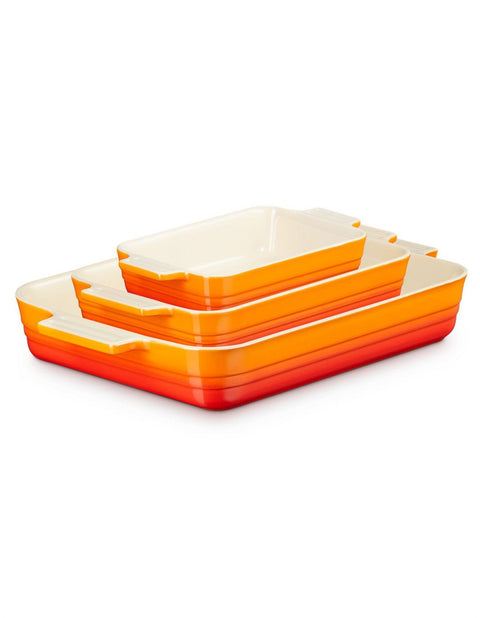 Le Creuset Set Of 3 Baking Dishes 18/25/32cm