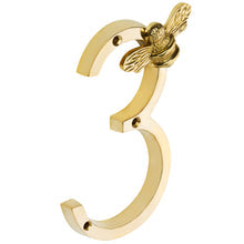 Brass bee Premium House Numbers with Bee in Brass Finish 0-9 - 20% OFF BLACK FRIDAY SALE