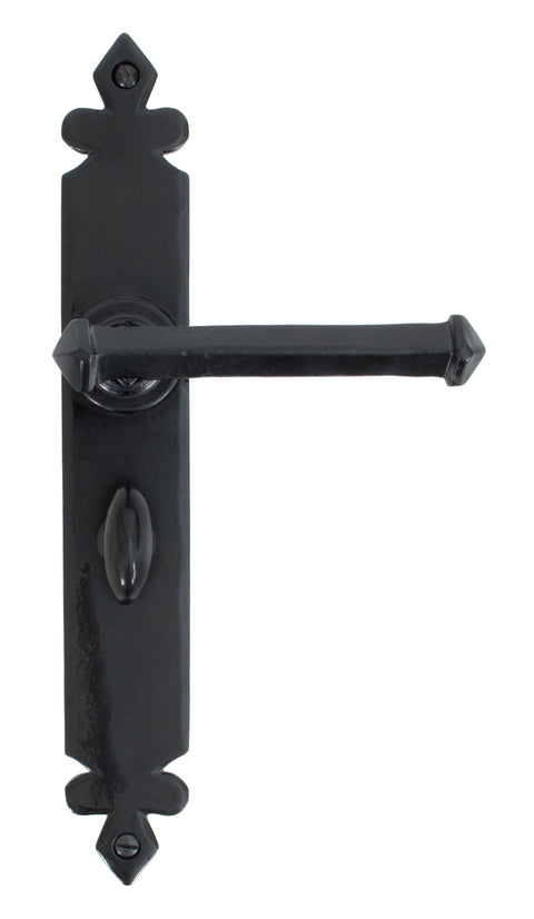 From The Anvil's Black Tudor Lever Bathroom Set