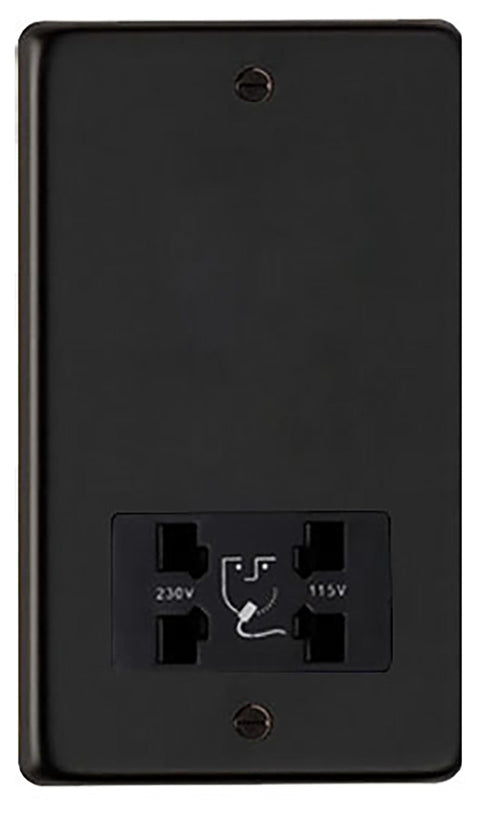 From The Anvil's Matt Black Dual Volt Shaver Socket