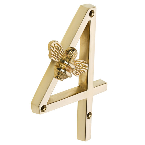 Brass bee Premium House Numbers with Bee in Brass Finish 0-9 - 20% OFF BLACK FRIDAY SALE