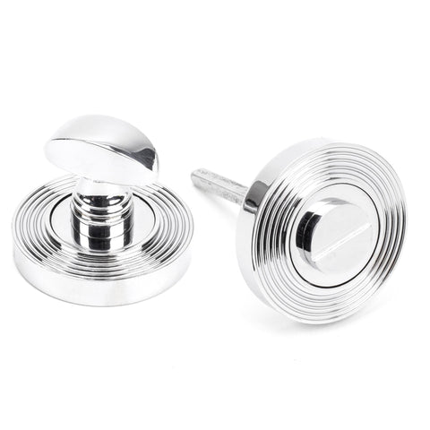 From The Anvil's Polished Chrome Round Thumbturn Set