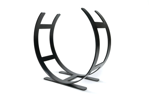 From The Anvil's Matt Black Curved Log Holder