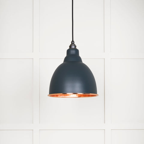 Hammered Copper Brindley Pendant in Soot
