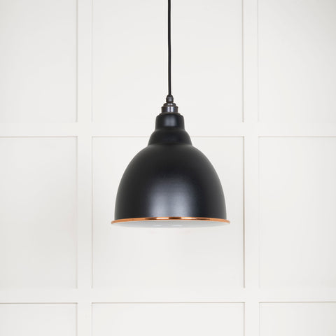White Gloss Brindley Pendant in Elan Black