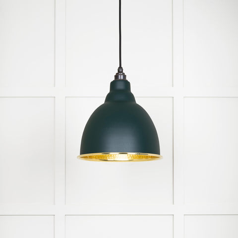 Hammered Brass Brindley Pendant in Dingle