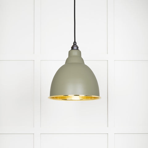 Hammered Brass Brindley Pendant in Tump