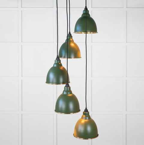 From The Anvil's Smooth Brass Smooth Brass Brindley Cluster Pendant