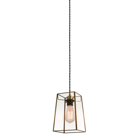 Brass & Glass Pendant Light