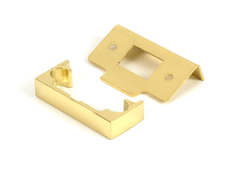 From The Anvil's Polished Brass ½" Rebate Kit for Tubular Mortice Latch
