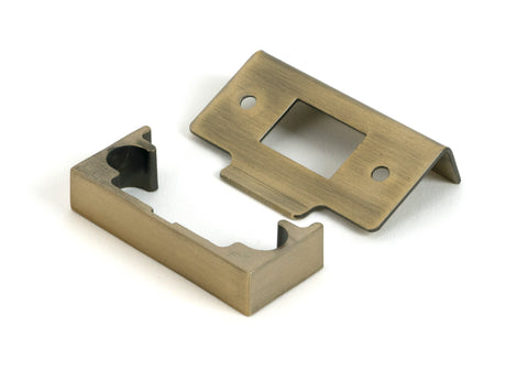 From The Anvil's Aged Brass ½" Rebate Kit for Tubular Mortice Latch
