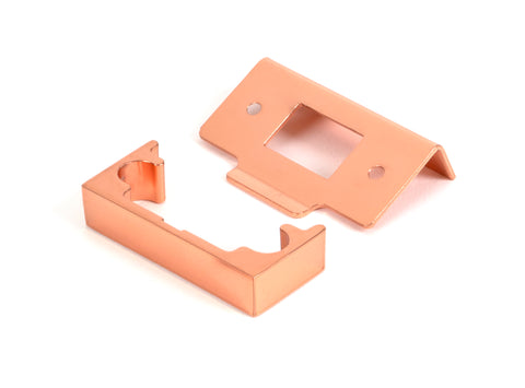 From The Anvil's Polished Bronze ½" Rebate Kit for Tubular Mortice Latch
