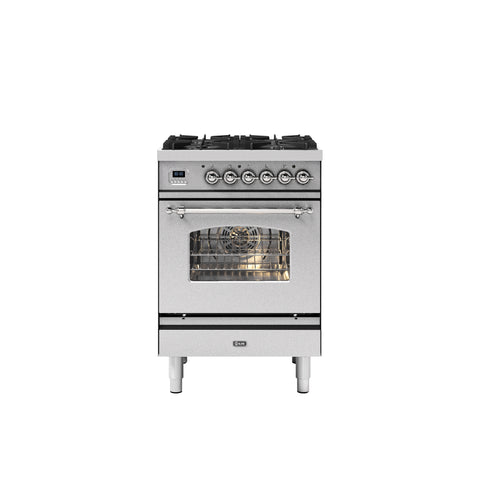 Ilve 60cm Milano 4 Burner Single Oven Dual Fuel Range Cooker