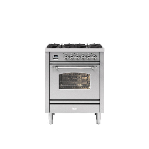 Ilve 70cm Milano 4 Burner Single Oven Dual Fuel Range Cooker