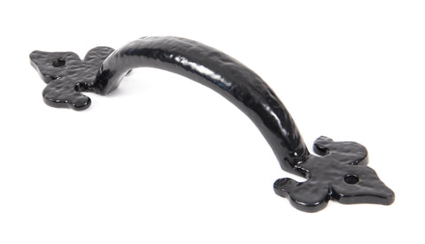 From The Anvil's Black Cast Fleur-De-Lys Pull Handle