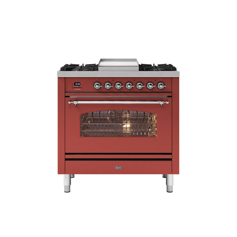 Ilve 90cm Milano Fry Top Single Oven Dual Fuel Range Cooker