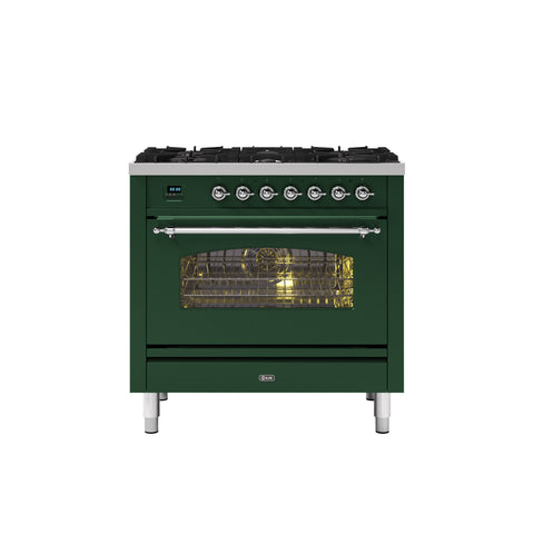 Ilve 90cm Milano 6 Burner Single Oven Dual Fuel Range Cooker