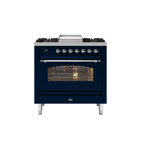 Ilve 90cm Milano Fry Top Single Oven Dual Fuel Range Cooker