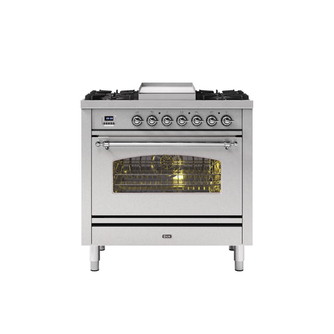 Ilve 90cm Milano Fry Top Single Oven Dual Fuel Range Cooker