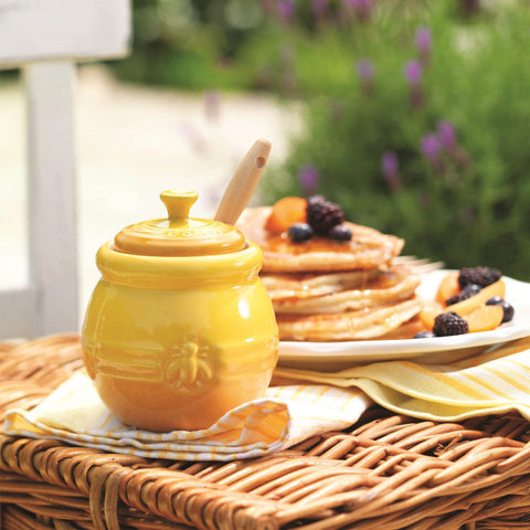 Le Creuset Stoneware Honey Pot and Silicone Dipper
