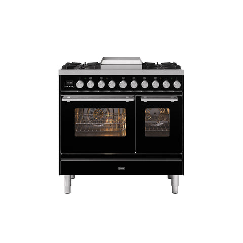 Ilve 90cm Roma Fry Top Double Oven Dual Fuel Range Cooker
