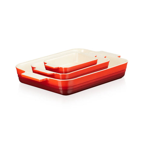 Le Creuset Set Of 3 Baking Dishes 18/25/32cm