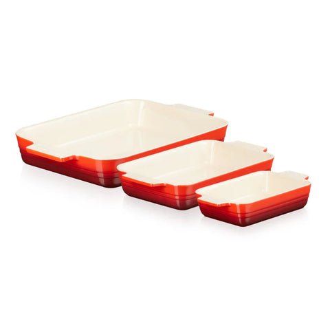 Le Creuset Set Of 3 Baking Dishes 18/25/32cm