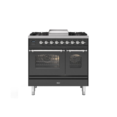Ilve 90cm Milano Fry Top Double Oven Dual Fuel Range Cooker