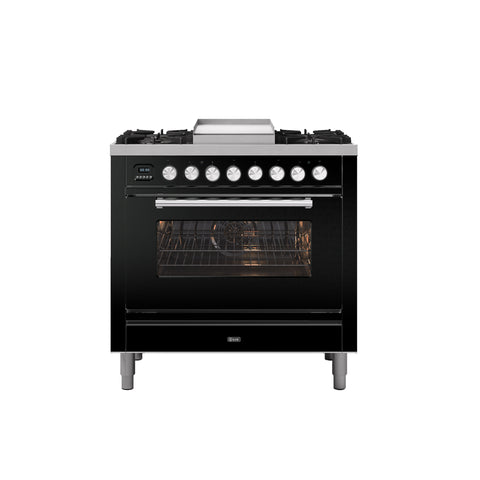 Ilve 90cm Roma Fry Top Single Oven Dual Fuel Range Cooker