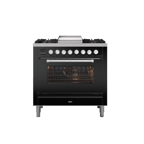 Ilve 90cm Roma Fry Top Single Oven Dual Fuel Range Cooker