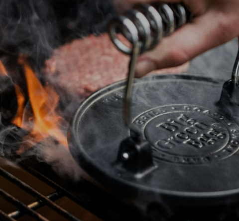Big Green Egg Cast Iron Burger Grill Press