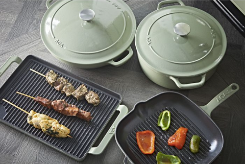 AGA Cast Iron Olivine 26cm Square Grill Pan