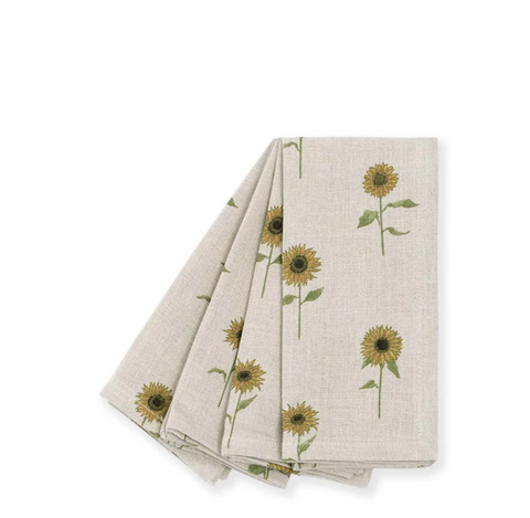 Sophie Allport Sunflower Linen Napkins (Set of 4)