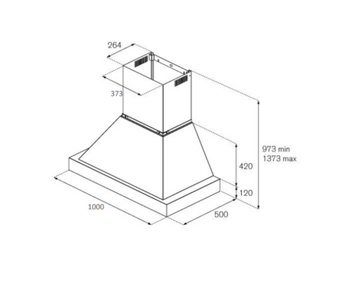 100 cm Wall Mount, 1 motor - Heritage Series