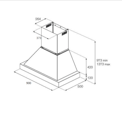 90 cm Wall Mount, 1 motor - Heritage Series