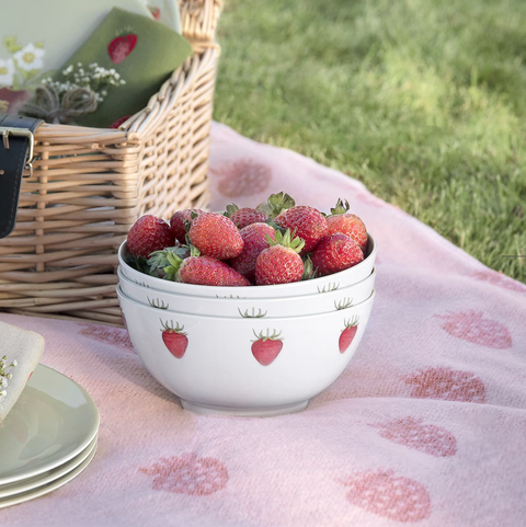 Sophie Allport Strawberries Melamine Bowl