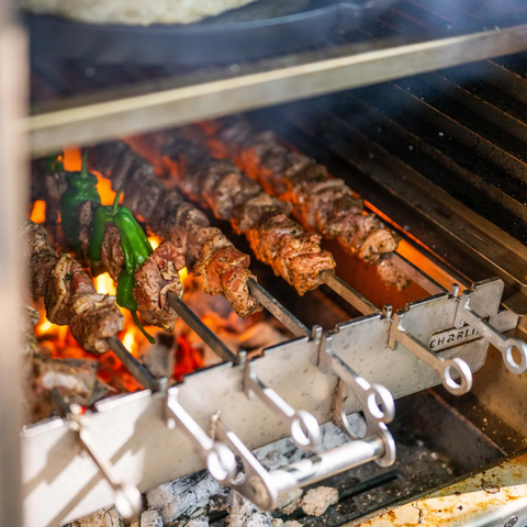 Turkish-Style Kebab Rack with Two Skewer Sets