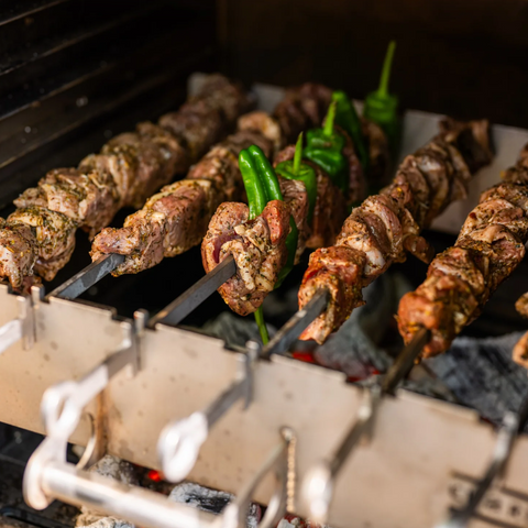 Turkish-Style Kebab Rack with Two Skewer Sets