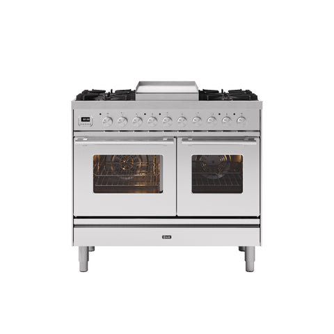 Ilve 100cm Roma Fry Top Double Oven Dual Fuel Range Cooker